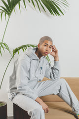 MSB徽標繡花拉鍊連帽衫