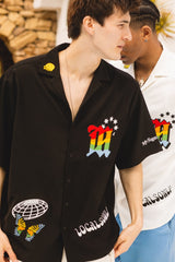 MSB補丁設計短袖襯衫