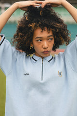 “ B”徽章針織polo襯衫