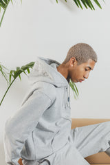 MSB徽標繡花拉鍊連帽衫