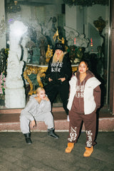 NOPE GIRL徽標拉鍊連帽衫