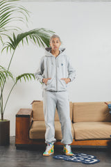 MSB徽標繡花拉鍊連帽衫