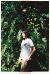 MSB 자수 꽃 로고 티