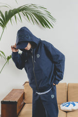 MSB徽標繡花拉鍊連帽衫