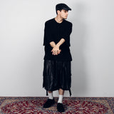 Wide loose waffle T-shirt 【AZR-BALLSY-22SS-AB】