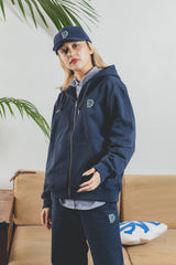 MSB徽標繡花拉鍊連帽衫