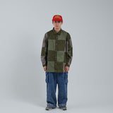 patchwork drawcord shirt 【AZR-BL-0001-060】