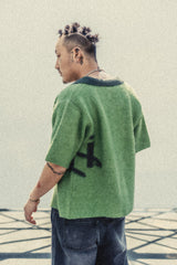 大徽標SS針織襯衫