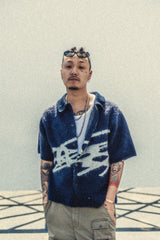 大徽標SS針織襯衫