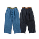 Color Pocket Balloon Denim Pants