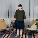 Military denim cargo shorts 【AZR-BL-0001-020】