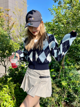 MSB Argyle針織開衫