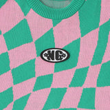 ng 체크 무늬 니트 스웨터