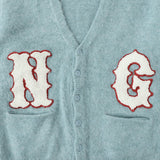 NG LOGO MOHAIR LIKE CARDIGAN
