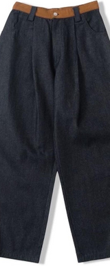 Color Pocket Balloon Denim Pants