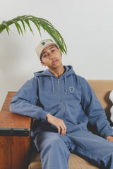 MSB徽標繡花拉鍊連帽衫