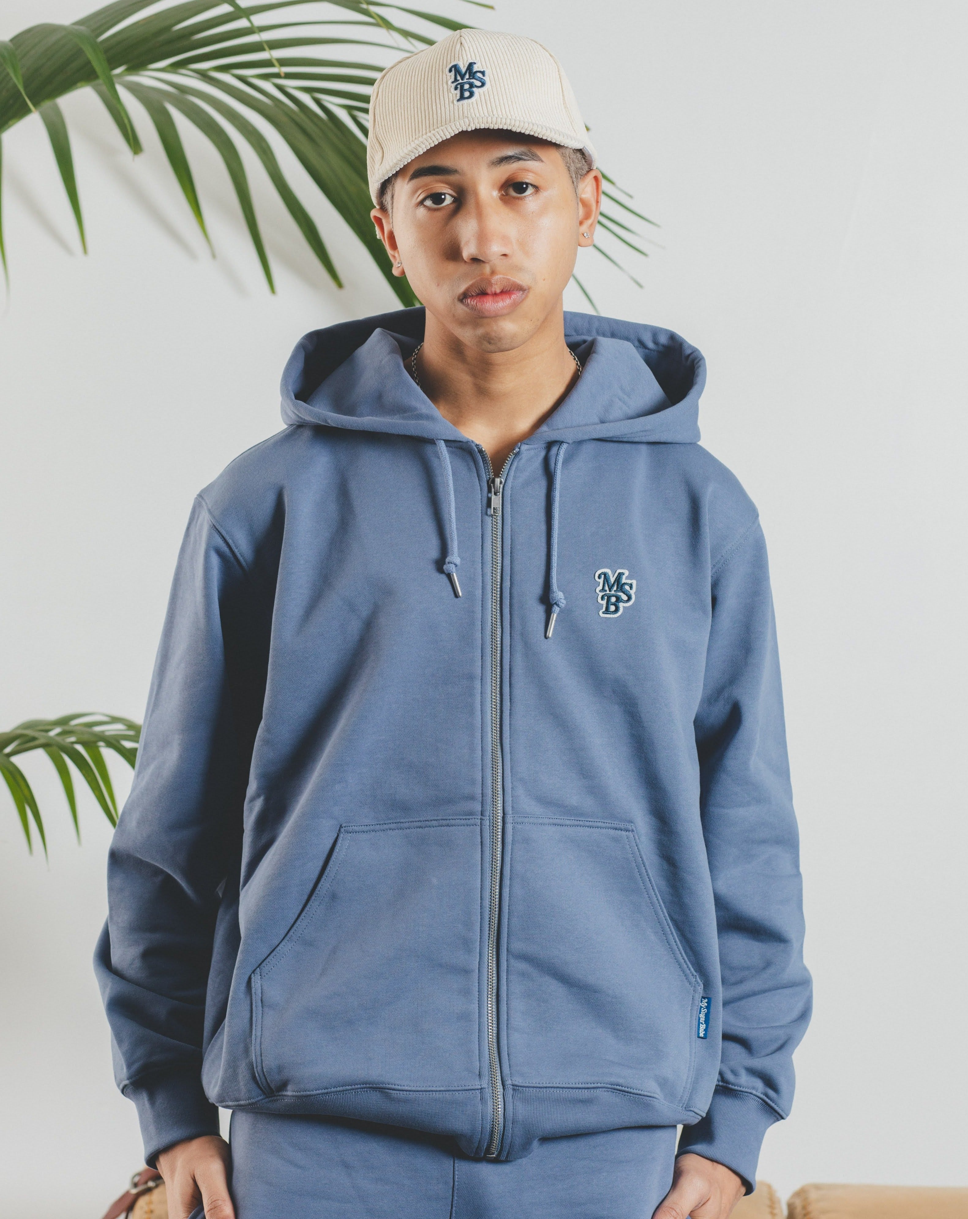 MSB logo embroidery zip hoodie – YZ