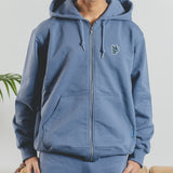 MSB徽標繡花拉鍊連帽衫