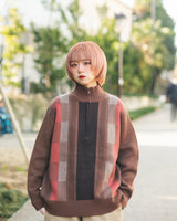 color pattern half zip