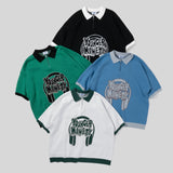 9090 X年輕歌曲針織polo卹