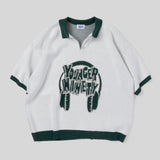 9090 X年輕歌曲針織polo卹