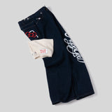 HELLO KITTY × NG logo paint denim