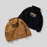 國王徽標連帽工作夾克