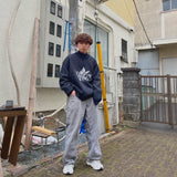 YS 나비 로고 하프 ZIP 니트