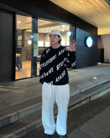 student apathy logo knit polo 【AZR-SA-0001-013】