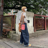 Color Pocket Denim Pants