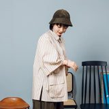 Military Fatigue Striped Shirt【AZR-BL-0001-021】