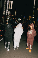 NOPE GIRL徽標拉鍊連帽衫