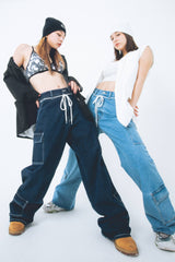 Nope Girl wide denim pants