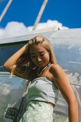 MSB徽標綁帶方形吊帶鏡