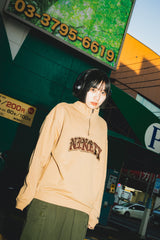 拼貼徽標半拉鍊汗