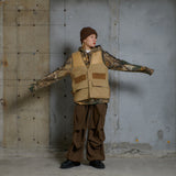 사냥 퀼트 패딩 조끼