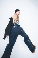 Nope Girl wide denim pants