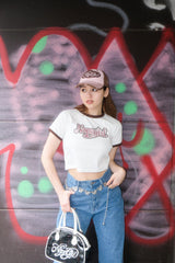 "NOPEGIRL" Signature Ringer T Shirt