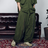 Wide Zip Balloon Nylon Pants【AZR-BL-0001-010】
