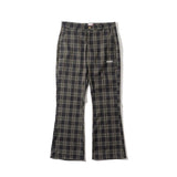 Color Checkered Flare Pants