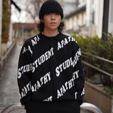 student apathy logo knit polo 【AZR-SA-0001-013】