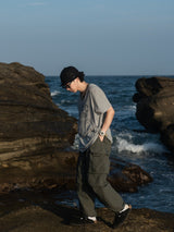 military slim cargo pants 【AZR-BL-0001-034】