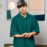 Wide loose kanoko polo shirt 【AZR-BALLSY-22SS-AC】
