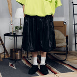 Military snake pattern faux leather shorts 【AZR-BL-0001-013】