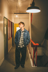 MSB徽標牛仔布拉鍊夾克