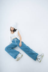 Nope Girl wide denim pants