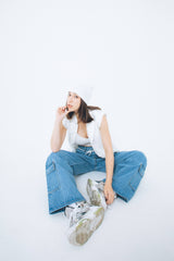 Nope Girl wide denim pants