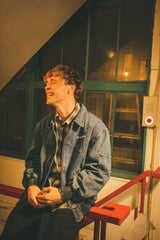 MSB徽標牛仔布拉鍊夾克