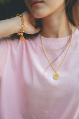 MSB coin motif bracelet