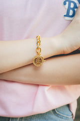 MSB coin motif bracelet
